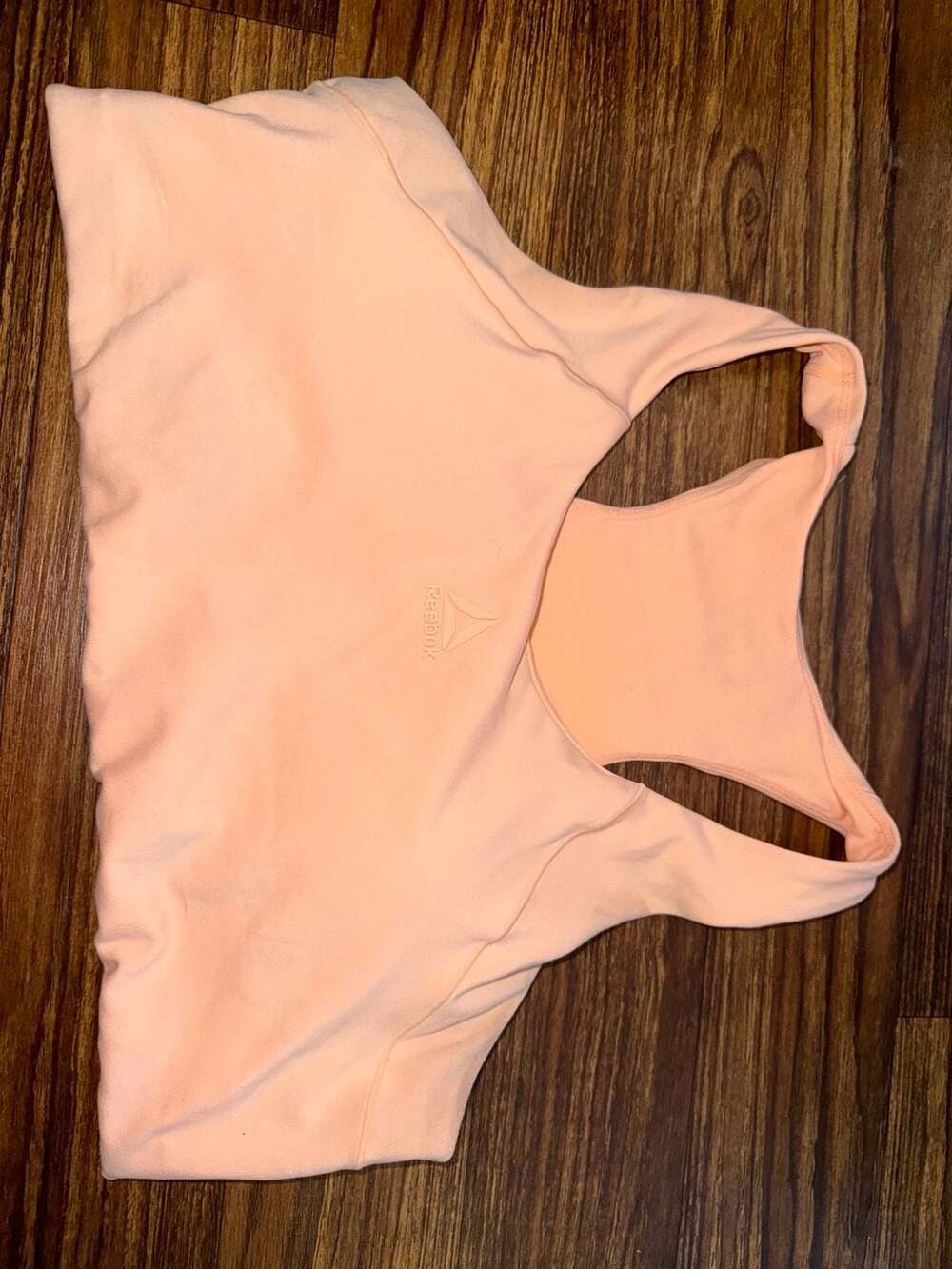 Reebok Lux Peached Longline Sports Bra in Peach